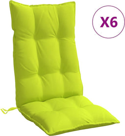 vidaXL - Stoelkussens - 6 - st - hoge - rug - oxford - stof - heldergroen
