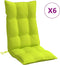 vidaXL - Stoelkussens - 6 - st - hoge - rug - oxford - stof - heldergroen