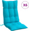 vidaXL - Stoelkussens - 6 - st - hoge - rug - oxford - stof - turquoise