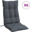 vidaXL - Stoelkussens - 6 - st - hoge - rug - oxford - stof - antracietkleurig