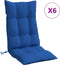 vidaXL - Stoelkussens - 6 - st - hoge - rug - oxford - stof - koningsblauw