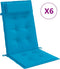 vidaXL - Stoelkussens - 6 - st - hoge - rug - oxford - stof - lichtblauw