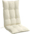 vidaXL - Stoelkussens - 6 - st - hoge - rug - oxford - stof - crèmekleurig