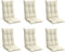vidaXL - Stoelkussens - 6 - st - hoge - rug - oxford - stof - crèmekleurig