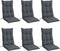vidaXL - Stoelkussens - 6 - st - hoge - rug - oxford - stof - antracietkleurig