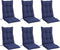 vidaXL - Stoelkussens - 6 - st - hoge - rug - oxford - stof - marineblauw