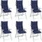 vidaXL - Stoelkussens - 6 - st - hoge - rug - oxford - stof - marineblauw