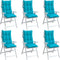 vidaXL - Stoelkussens - 6 - st - hoge - rug - oxford - stof - turquoise