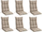 vidaXL - Stoelkussens - 6 - st - hoge - rug - oxford - stof - taupe