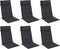 vidaXL - Stoelkussens - 6 - st - hoge - rug - oxford - stof - zwart