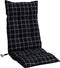 vidaXL - Stoelkussens - 6 - st - hoge - rug - ruitpatroon - oxford - stof - zwart