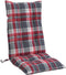 vidaXL - Stoelkussens - 6 - st - hoge - rug - ruitpatroon - oxford - stof - rood