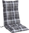 vidaXL - Stoelkussens - 6 - st - hoge - rug - ruitpatroon - oxford - stof - grijs