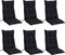 vidaXL - Stoelkussens - 6 - st - hoge - rug - ruitpatroon - oxford - stof - zwart