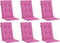 vidaXL - Stoelkussens - 6 - st - hoge - rug - stof - roze