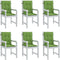 vidaXL - Stoelkussens - 6 - st - lage - rug - 100x50x4 - cm - stof - gemêleerd - groen
