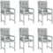 vidaXL - Stoelkussens - 6 - st - lage - rug - 100x50x4 - cm - stof - lichtgrijs