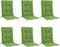 vidaXL - Stoelkussens - 6 - st - lage - rug - 100x50x4 - cm - stof - gemêleerd - groen