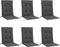 vidaXL - Stoelkussens - 6 - st - lage - rug - 100x50x4 - cm - stof - gemêleerd - antraciet
