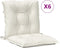 vidaXL - Stoelkussens - 6 - st - lage - rug - 100x50x7 - cm - stof - gemêleerd - crème