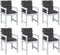 vidaXL - Stoelkussens - 6 - st - lage - rug - 100x50x7 - cm - stof - gemêleerd - antraciet