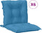 vidaXL - Stoelkussens - 6 - st - lage - rug - 100x50x7 - cm - stof - gemêleerd - blauw