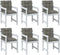 vidaXL - Stoelkussens - 6 - st - lage - rug - 100x50x7 - cm - stof - donkergrijs