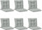 vidaXL - Stoelkussens - 6 - st - lage - rug - 100x50x7 - cm - stof - lichtgrijs
