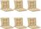 vidaXL - Stoelkussens - 6 - st - lage - rug - 100x50x7 - cm - stof - gemêleerd - beige