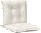 vidaXL - Stoelkussens - 6 - st - lage - rug - 100x50x7 - cm - stof - gemêleerd - crème