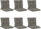 vidaXL - Stoelkussens - 6 - st - lage - rug - 100x50x7 - cm - stof - donkergrijs