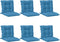vidaXL - Stoelkussens - 6 - st - lage - rug - 100x50x7 - cm - stof - gemêleerd - blauw