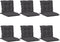 vidaXL - Stoelkussens - 6 - st - lage - rug - 100x50x7 - cm - stof - gemêleerd - antraciet