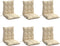 vidaXL - Stoelkussens - 6 - st - lage - rug - oxford - stof - beige