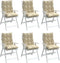 vidaXL - Stoelkussens - 6 - st - lage - rug - oxford - stof - beige