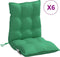vidaXL - Stoelkussens - 6 - st - lage - rug - oxford - stof - groen
