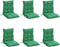 vidaXL - Stoelkussens - 6 - st - lage - rug - oxford - stof - groen