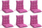 vidaXL - Stoelkussens - 6 - st - lage - rug - oxford - stof - roze