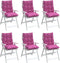 vidaXL - Stoelkussens - 6 - st - lage - rug - oxford - stof - roze