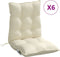 vidaXL - Stoelkussens - 6 - st - lage - rug - oxford - stof - crèmekleurig