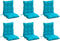vidaXL - Stoelkussens - 6 - st - lage - rug - oxford - stof - turquoise