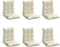 vidaXL - Stoelkussens - 6 - st - lage - rug - oxford - stof - crèmekleurig