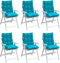 vidaXL - Stoelkussens - 6 - st - lage - rug - oxford - stof - turquoise