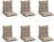 vidaXL - Stoelkussens - 6 - st - lage - rug - oxford - stof - taupe