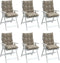 vidaXL - Stoelkussens - 6 - st - lage - rug - oxford - stof - taupe