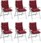 vidaXL - Stoelkussens - 6 - st - lage - rug - oxford - stof - wijnrood