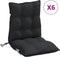 vidaXL - Stoelkussens - 6 - st - lage - rug - oxford - stof - zwart