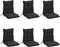 vidaXL - Stoelkussens - 6 - st - lage - rug - oxford - stof - zwart
