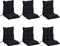 vidaXL - Stoelkussens - 6 - st - lage - rug - ruitpatroon - oxford - stof - zwart