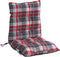 vidaXL - Stoelkussens - 6 - st - lage - rug - ruitpatroon - oxford - stof - rood